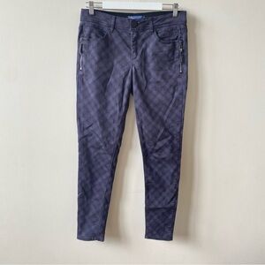 Democracy Dark Blue Trousers Diamond Pattern Women’s Size 8